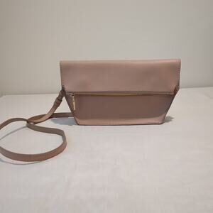 J. Crew Blush Pink Leather Bennett Crossbody Bag Magnetic Flap Purse Handbag New